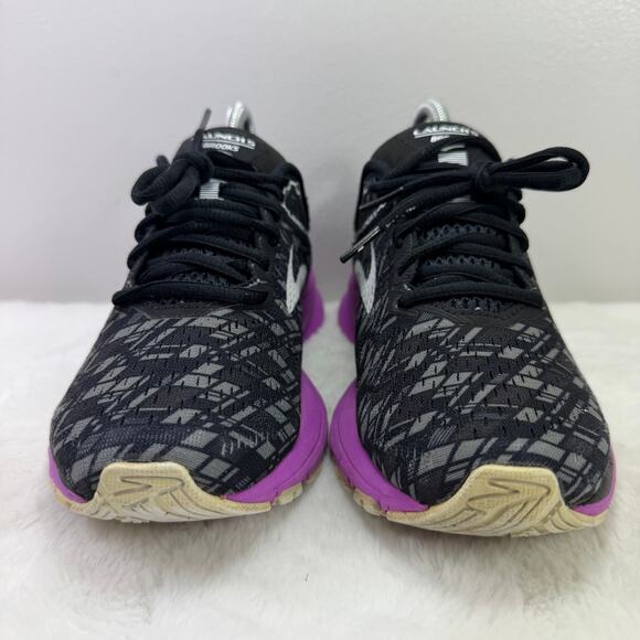 Brooks Launch 5 Women’s Running Shoes – Black/Purple Mesh – US 7.5B - Picture 3 of 11